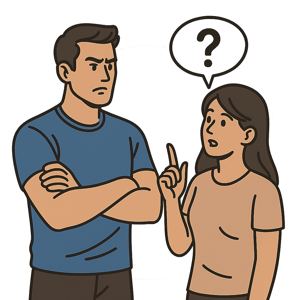 woman testing man